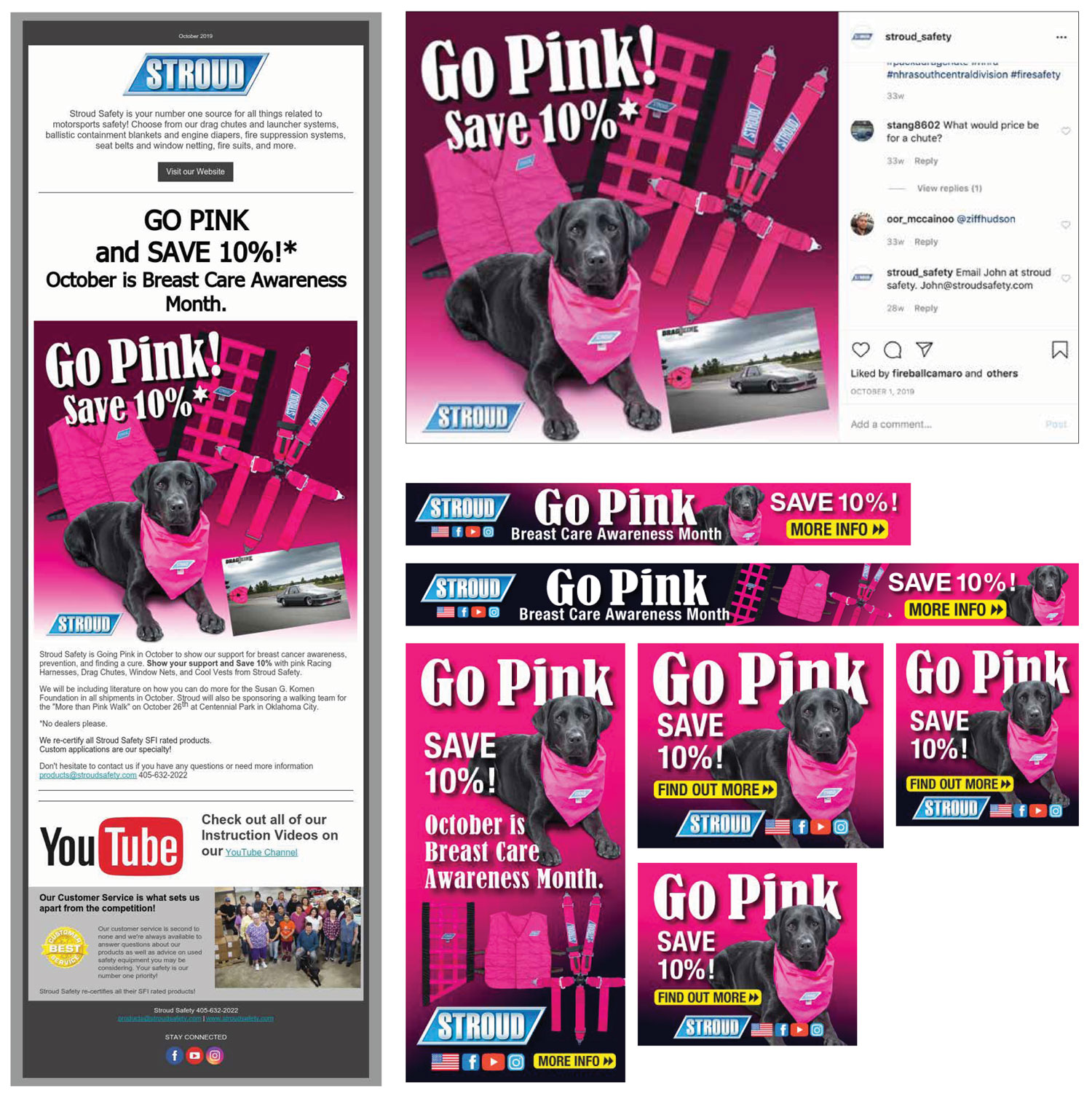 Stroud Safety Facebook, Instagram, and website social media promotion