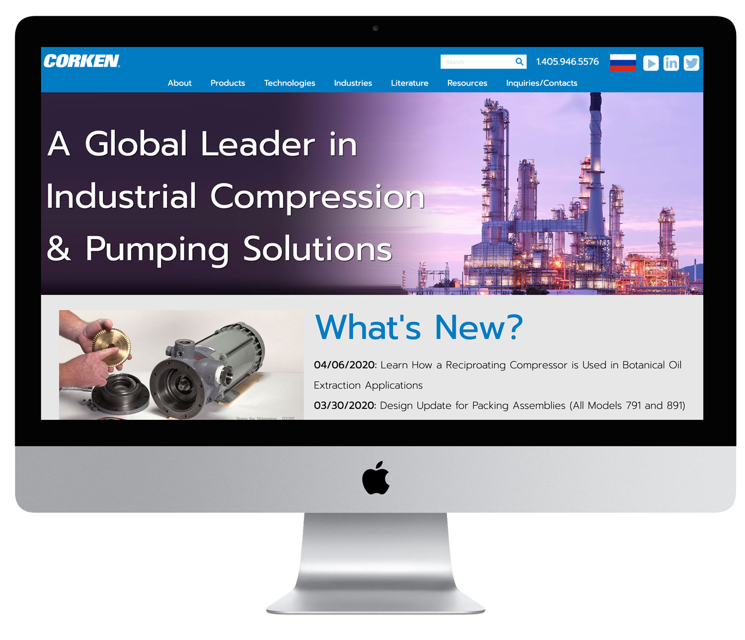 Corken website